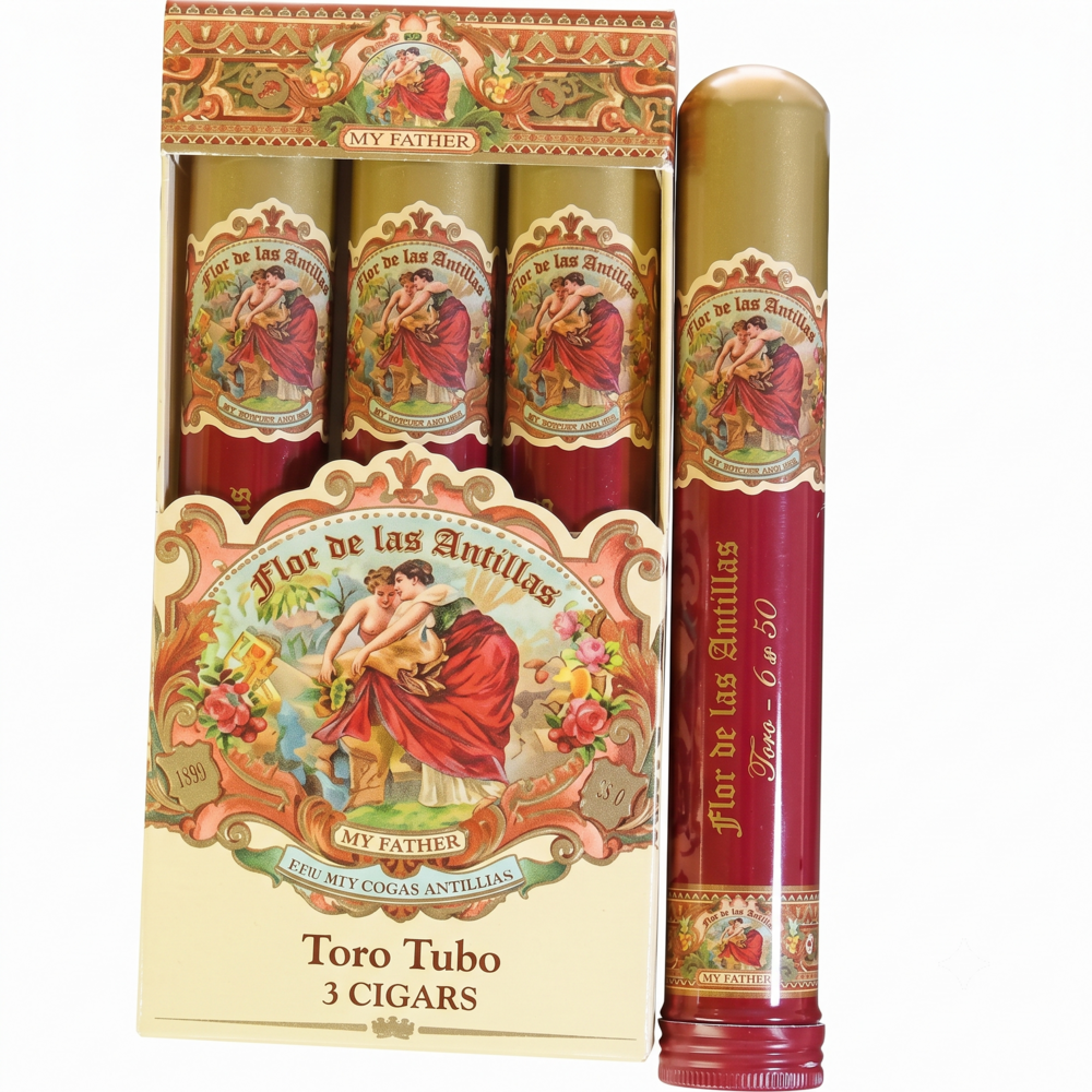 MY FATHER FLOR DE ANTILLAS TORO TUBOS (1 box,3'S)